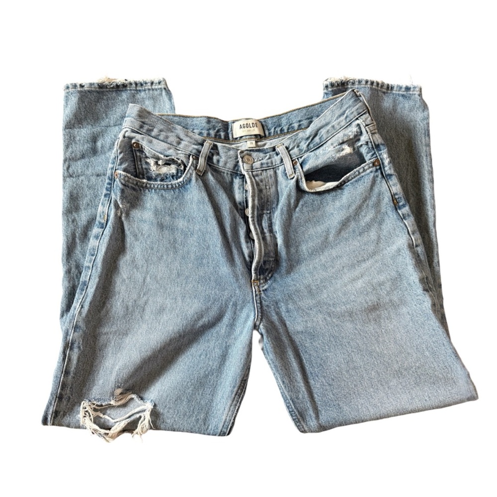 Agolde Women's Relaxed Light Blue Jeans